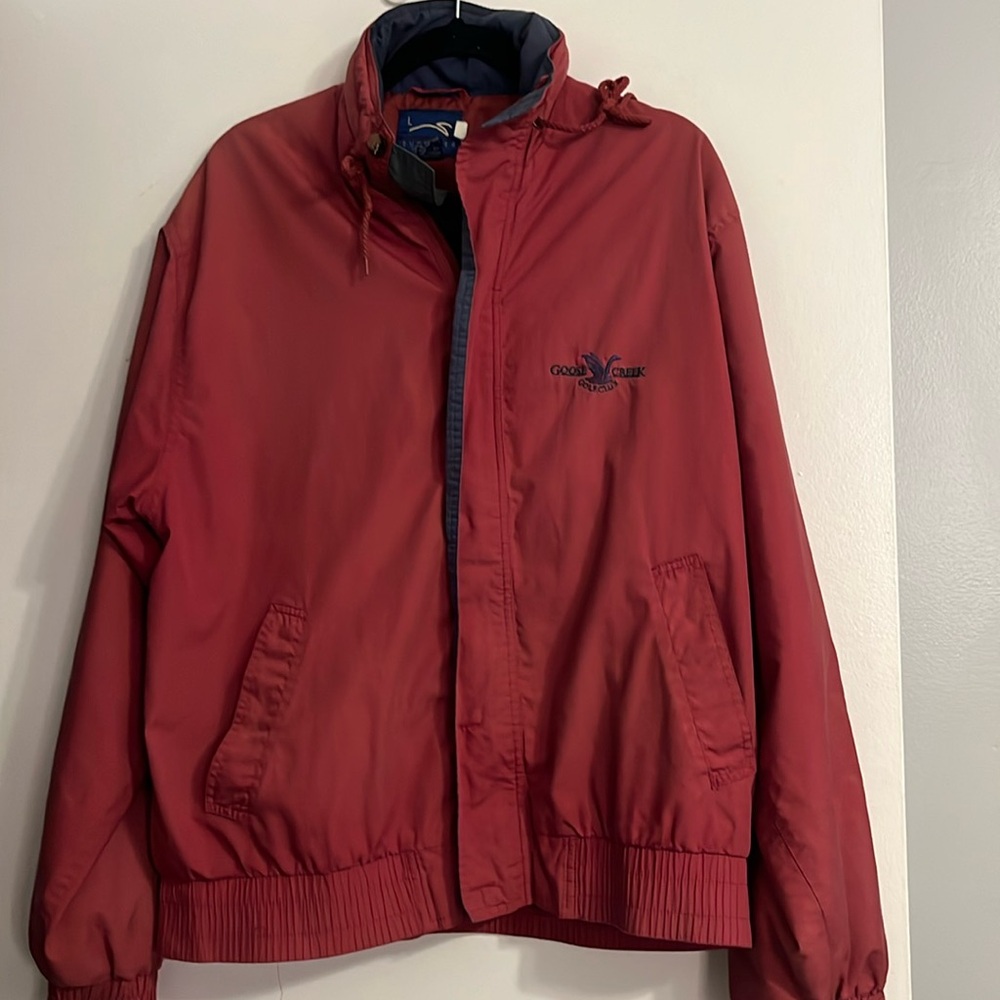 Vintage Duckster Maroon Members Only Lightweight Bomber Jacket Windbreaker Men L